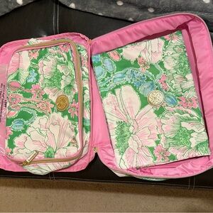 Lilly Pulitzer Pink and Green Floral Travel Organizer